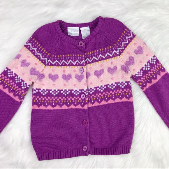 SOLD 🛍 Girls Knitted Button Up Sweater Cardigan - Picture 2 of 11